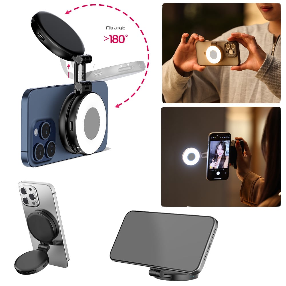 Regulowany Ring Light Magnetyczny – Idealne Doświetlenie do Selfie i Zdjęć! 📸✨Uniwersalna kompatybilność