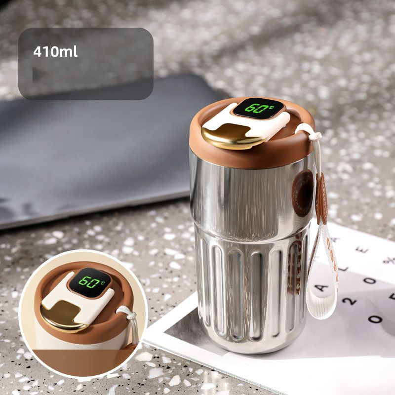 【🎅Świąteczna oferta przedsprzedaży】☕Kubek termiczny do kawy ze wskaźnikiem temperatury😍