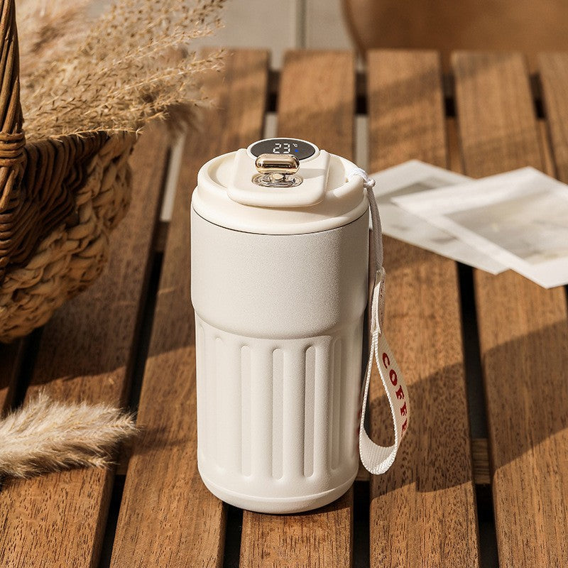 【🎅Świąteczna oferta przedsprzedaży】☕Kubek termiczny do kawy ze wskaźnikiem temperatury😍