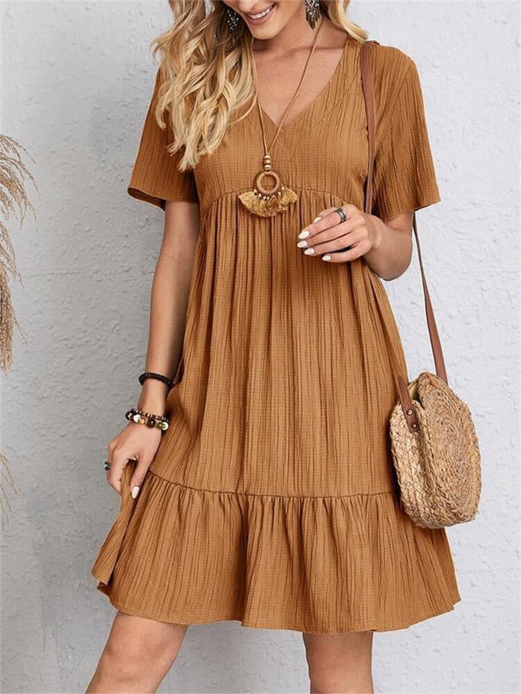 【S-3XL】💞Luźna, swobodna sukienka z wiązaniem w talii