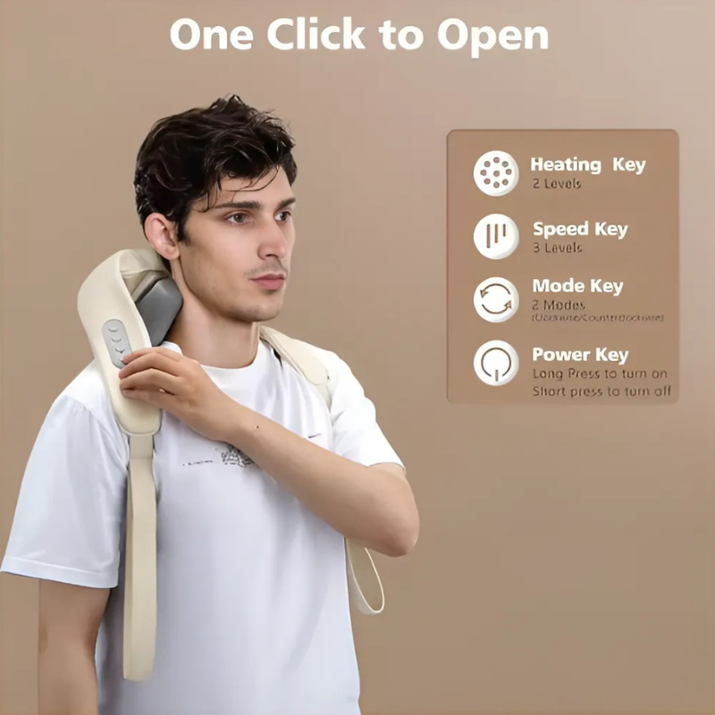 NeckMassager: Uspokajające Ciepło Relaksujący Masażer Szyi i Ramion
