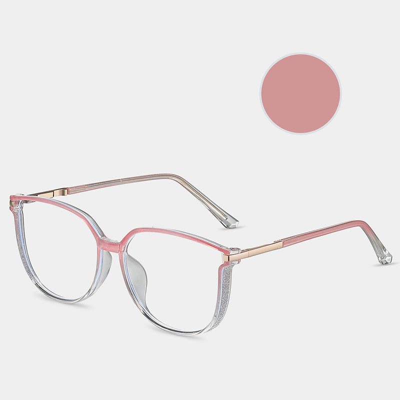 Modne damskie okulary HD z dużą ramką chroniące przed niebieskim światłem