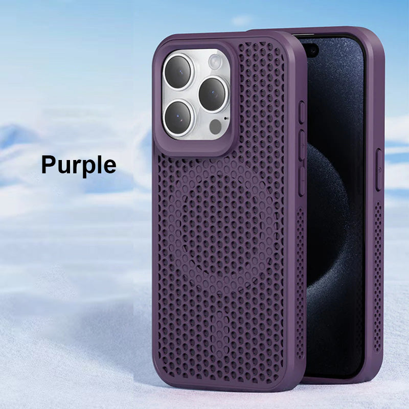 Chłodzące magnetyczne etui na telefon o strukturze plastra miodu do iPhone'a
