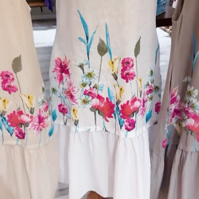 🌸Damska luźna sukienka bez rękawów z okrągłym dekoltem w kwiaty