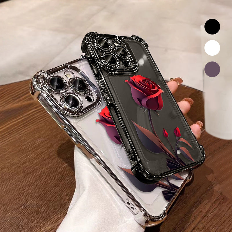 2025 HOT SALE🔥Anti-Drop Red Rose Etui na telefon do iPhone'a z serii 13-16