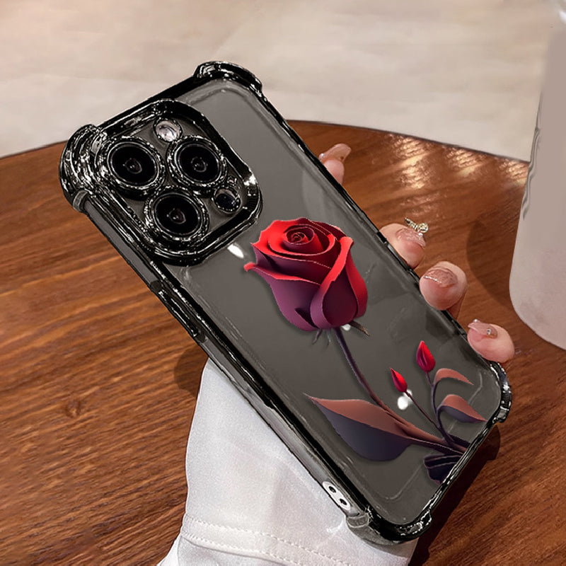 2025 HOT SALE🔥Anti-Drop Red Rose Etui na telefon do iPhone'a z serii 13-16