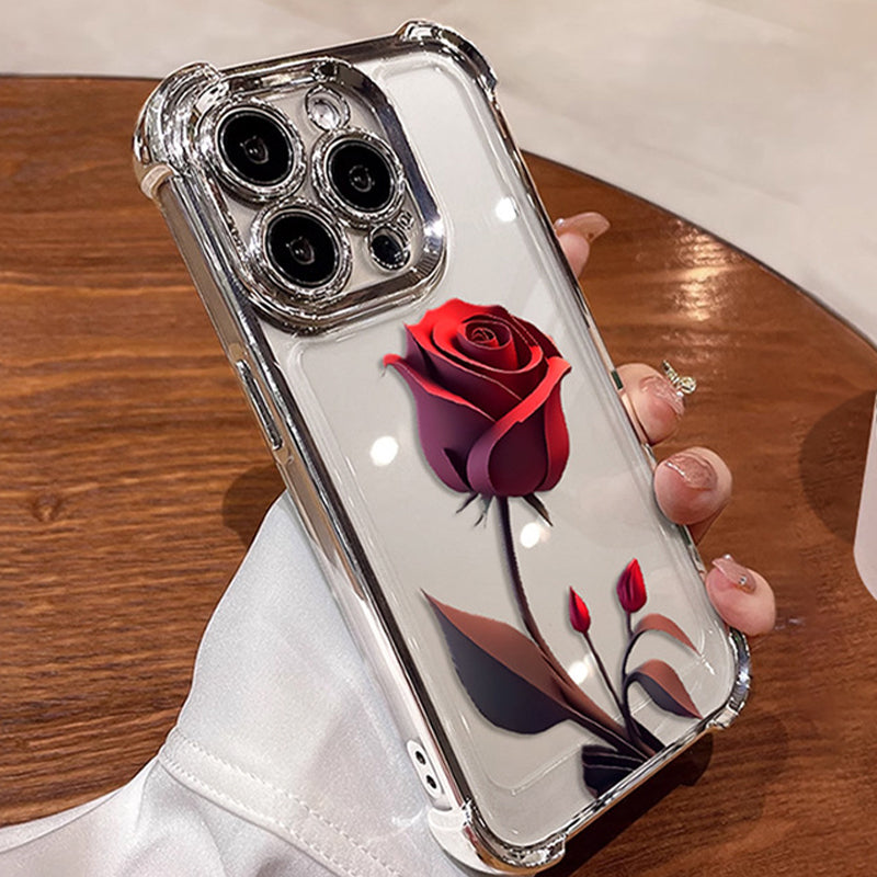 2025 HOT SALE🔥Anti-Drop Red Rose Etui na telefon do iPhone'a z serii 13-16
