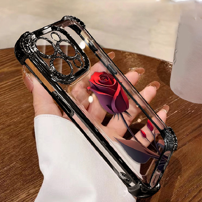 2025 HOT SALE🔥Anti-Drop Red Rose Etui na telefon do iPhone'a z serii 13-16
