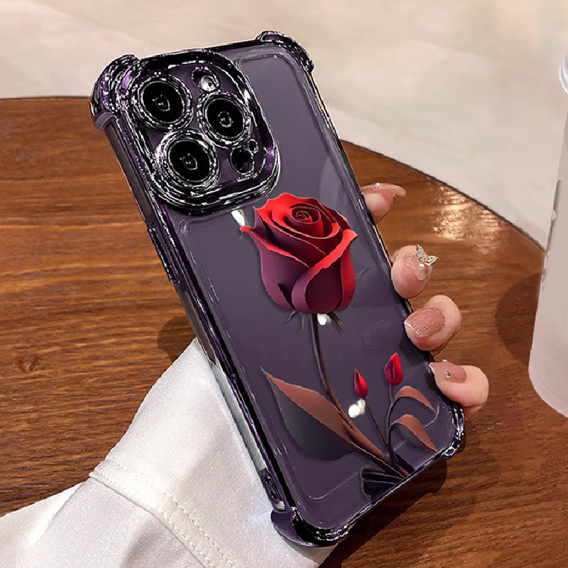 2025 HOT SALE🔥Anti-Drop Red Rose Etui na telefon do iPhone'a z serii 13-16
