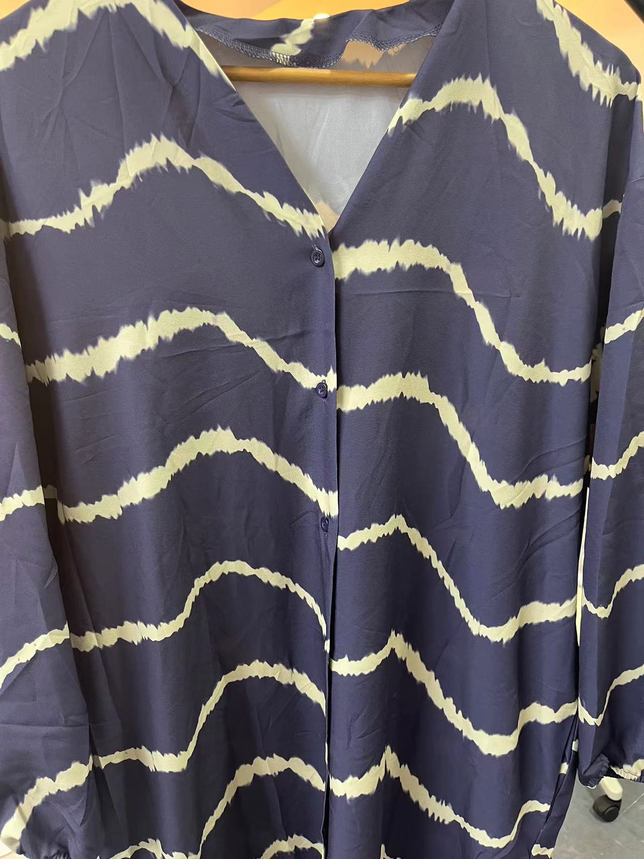 Sukienka Boho Stripe z długim rękawem