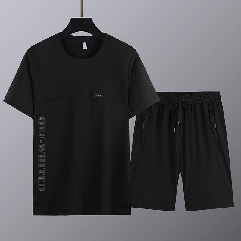 👕 Męski 2-częściowy zestaw z krótkim rękawem i szortami