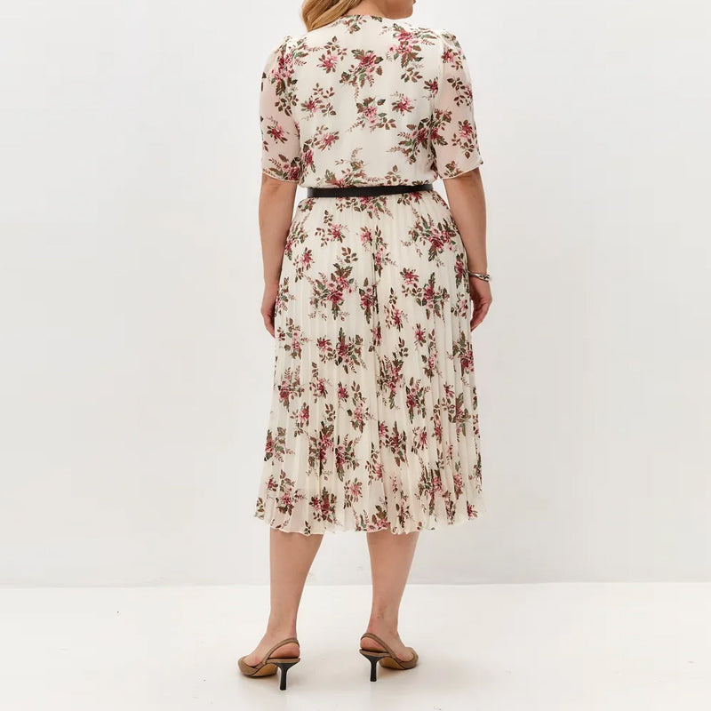 💃Elegancka szyfonowa plisowana spódnica w kwiaty🌸