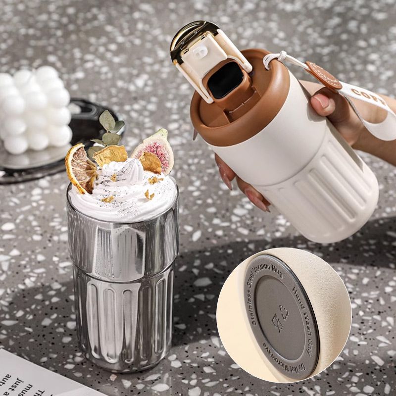 【🎅Świąteczna oferta przedsprzedaży】☕Kubek termiczny do kawy ze wskaźnikiem temperatury😍