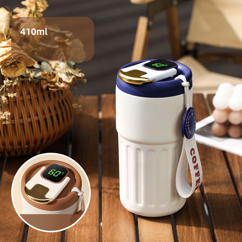 【🎅Świąteczna oferta przedsprzedaży】☕Kubek termiczny do kawy ze wskaźnikiem temperatury😍