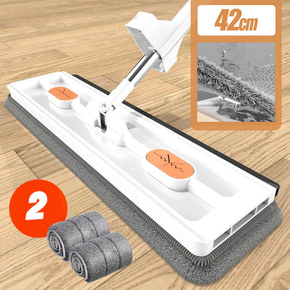🧼🌀Ulepszony płaski mop szenilowy! 3 sekundy ssania + 180° do podłogi, zero martwych punktów 🚀