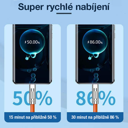 Kabel szybkiego ładowania 120 W 3 w 1 ze wzmocnionym rdzeniem ze stopu miedzi