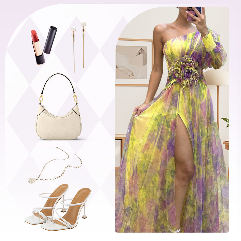 ✨【Slimming Wizard】Colorblock Mirage Dress ✨ |