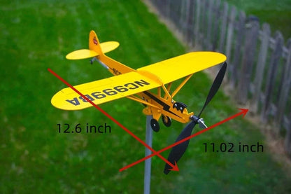 【Gorąca sprzedaż】Piper J3 Cub Samolot Weathervane - Prezenty dla miłośników latania