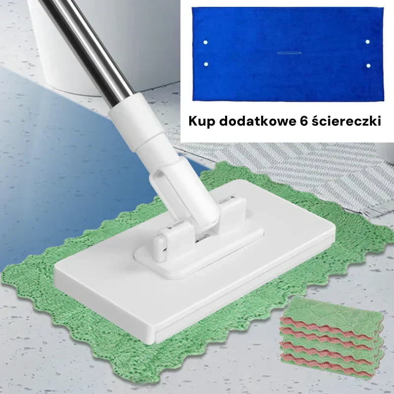 💦Jednorazowy mop do kurzu z 4 ściereczkami wielokrotnego użytku