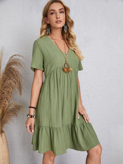 【S-3XL】💞Luźna, swobodna sukienka z wiązaniem w talii