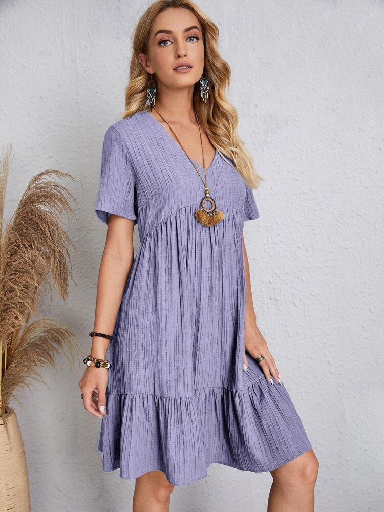 【S-3XL】💞Luźna, swobodna sukienka z wiązaniem w talii