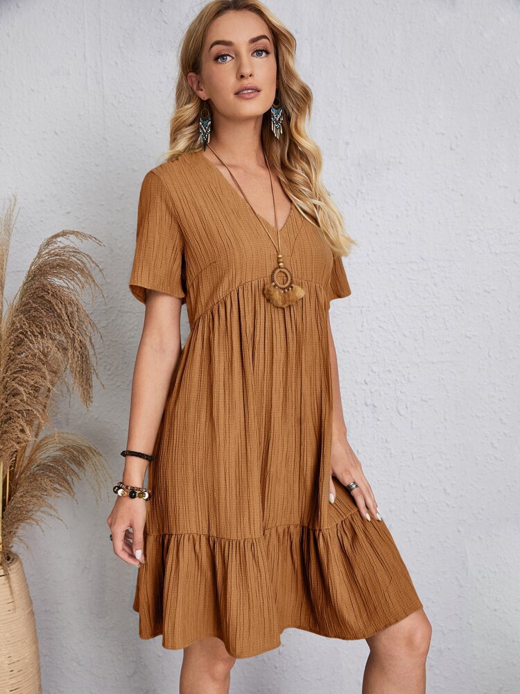 【S-3XL】💞Luźna, swobodna sukienka z wiązaniem w talii