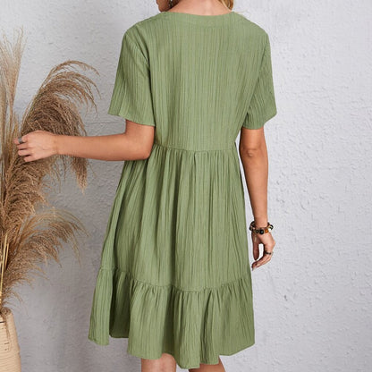 【S-3XL】💞Luźna, swobodna sukienka z wiązaniem w talii