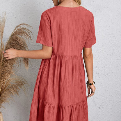 【S-3XL】💞Luźna, swobodna sukienka z wiązaniem w talii