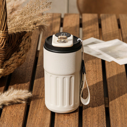 【🎅Świąteczna oferta przedsprzedaży】☕Kubek termiczny do kawy ze wskaźnikiem temperatury😍