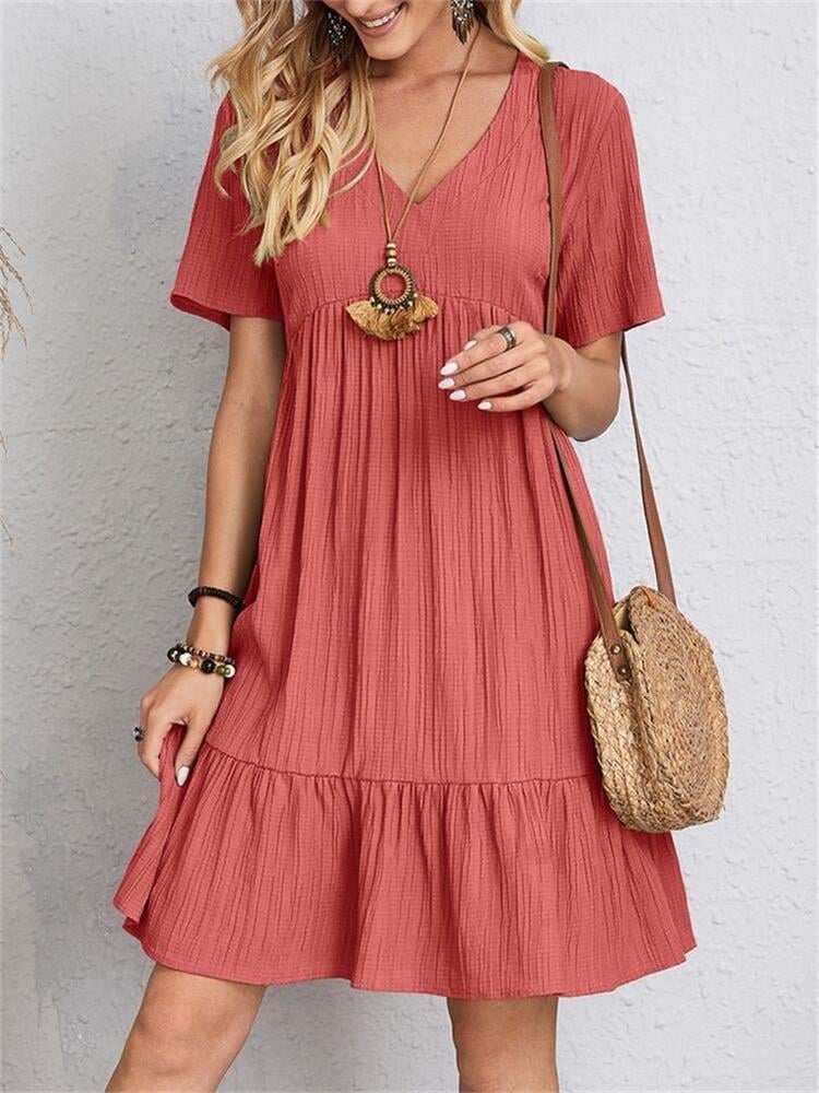 【S-3XL】💞Luźna, swobodna sukienka z wiązaniem w talii