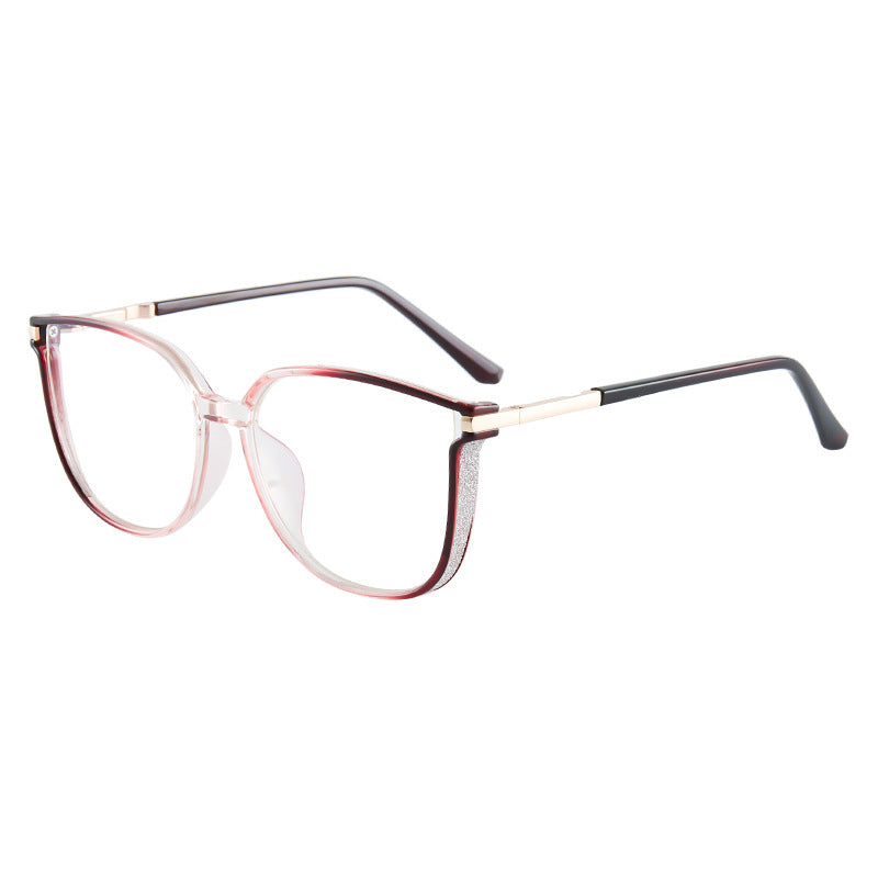 Modne damskie okulary HD z dużą ramką chroniące przed niebieskim światłem