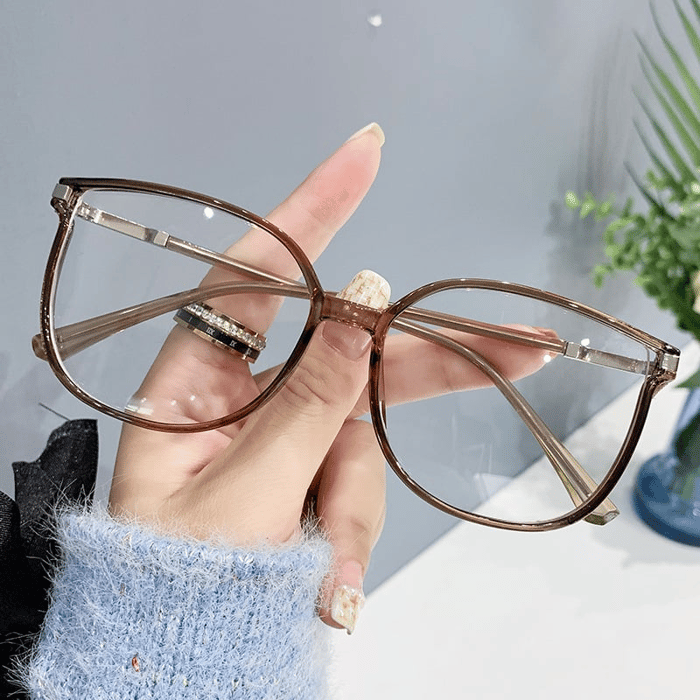 Modne damskie okulary HD z dużą ramką chroniące przed niebieskim światłem