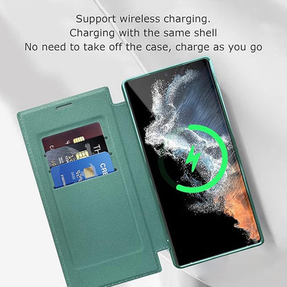 📱2025 Nowe skórzane etui z klapką na telefon komórkowy Samsung