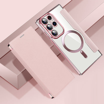 📱2025 Nowe skórzane etui z klapką na telefon komórkowy Samsung