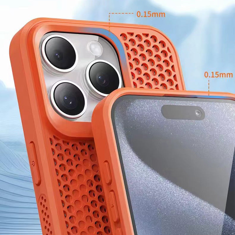 Chłodzące magnetyczne etui na telefon o strukturze plastra miodu do iPhone'a