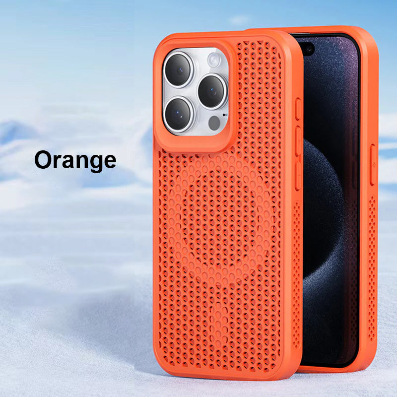 Chłodzące magnetyczne etui na telefon o strukturze plastra miodu do iPhone'a
