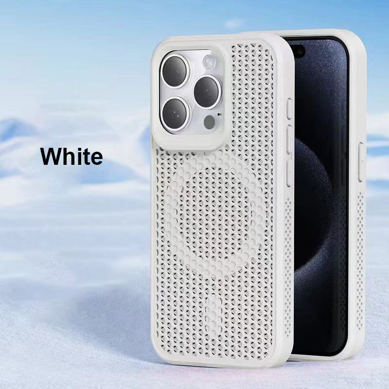 Chłodzące magnetyczne etui na telefon o strukturze plastra miodu do iPhone'a
