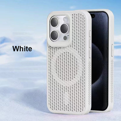 Chłodzące magnetyczne etui na telefon o strukturze plastra miodu do iPhone'a