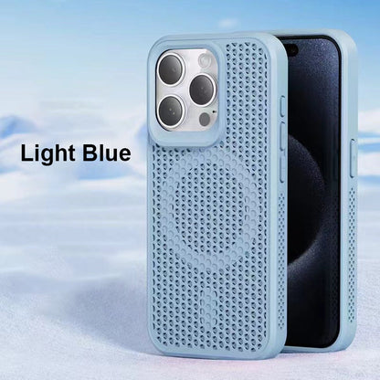 Chłodzące magnetyczne etui na telefon o strukturze plastra miodu do iPhone'a