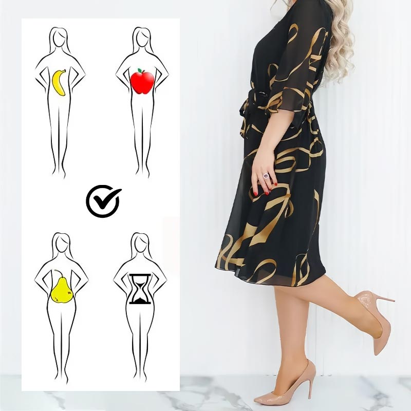 🌸2025🌸Elegancka luźna sukienka midi z marszczonymi rękawami