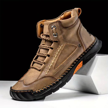 Stylowe, ręcznie szyte buty męskie z płaską podeszwą