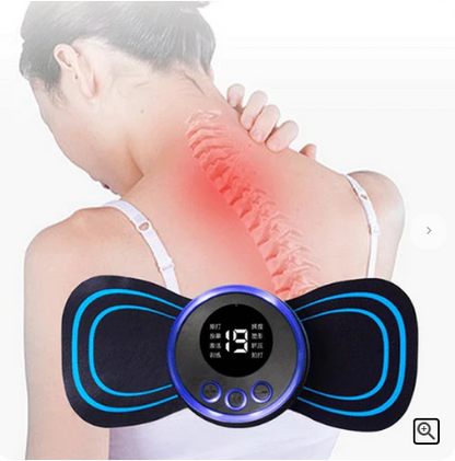 🎁Przenośny masażer z 8 trybami i ekranem LCD - mini stymulator mięśni łagodzący ból