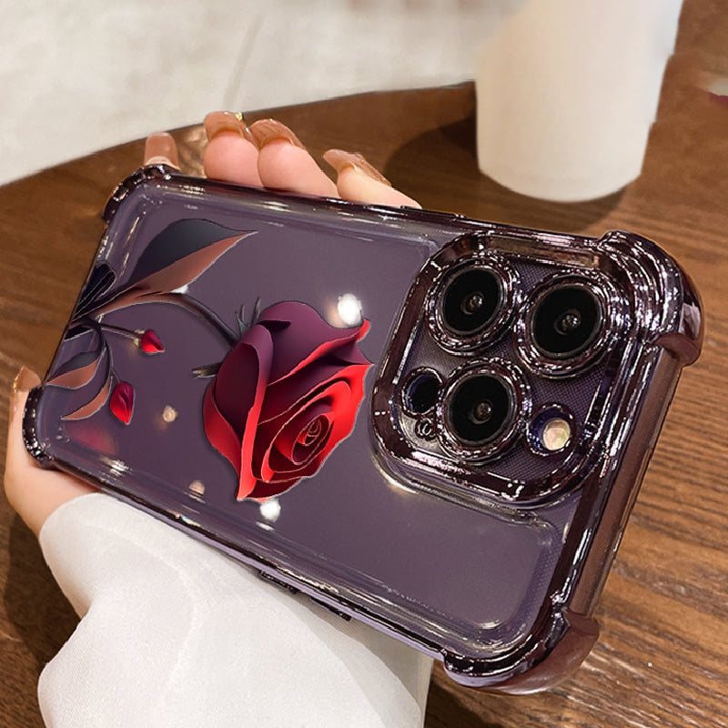 2025  HOT SALE🔥Anti-Drop Red Rose Etui na telefon do iPhone'a z serii 13-16
