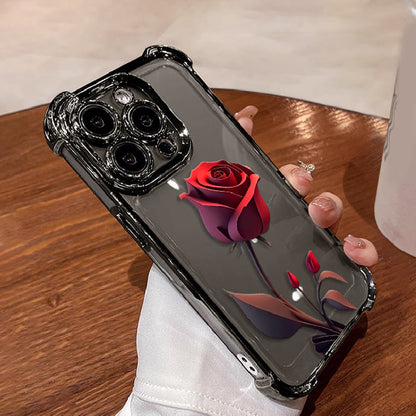 2025  HOT SALE🔥Anti-Drop Red Rose Etui na telefon do iPhone'a z serii 13-16