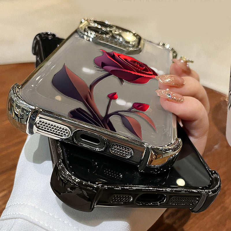 2025  HOT SALE🔥Anti-Drop Red Rose Etui na telefon do iPhone'a z serii 13-16
