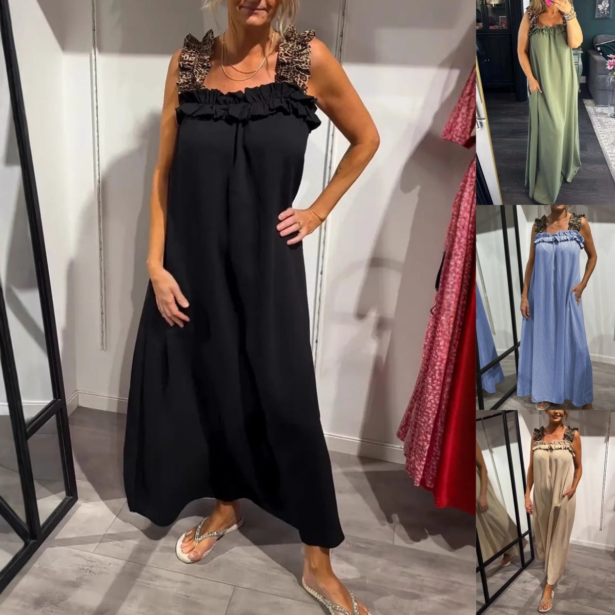 【S-4XL】🌿2025 nowa bawełniana lniana sukienka