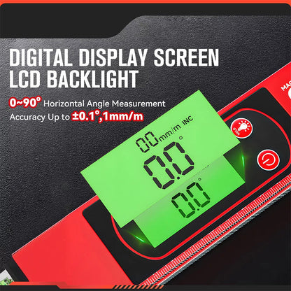 💢 Wielofunkcyjna poziomica magnetyczna o wysokiej precyzji z cyfrowym wyświetlaczem LCD