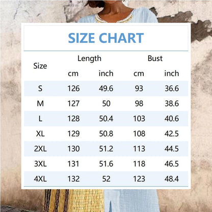 【🔥S-4XL】🌿 Haftowane luźne bawełniane sukienki lniane