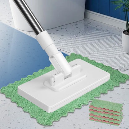 💦Jednorazowy mop do kurzu z 4 ściereczkami wielokrotnego użytku