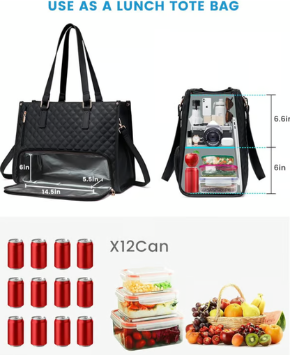 🔥Damska torba na lunch Bento 3 w 1🎁Bezpłatny pasujący portfel ⏰